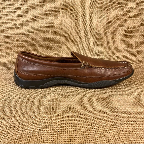 Allen Edmonds loafers driving shoes slip on leather Boulder brown size 11 W wide